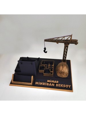 Hediyemix Kişiye Özel Mimar Masaüstü Isimlik Kartvizitlik - Iç Mimar & Mimara Özel Hediye