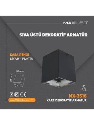 MAXLEDMX-3516 Sıva Üstü Dekoratif Armatür