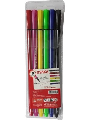 Osaka 6'lı Fineliner Kalem Seti 0.4 mm Uç Kalınlığıyla Renkli ve Kullanışlı