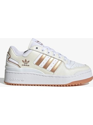 Adidas Forum Bold Stripes Leather Womens Sneaker Hakiki Deri Kadın Günlük Spor Ayakkabı Beyaz