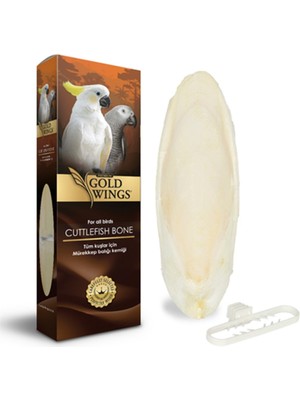 Gold Wings Premium Mürekkep Balığı Kemiği Büyük (Kalamar) Tüm Kuşlar İçin Kalsiyum Kaynağı