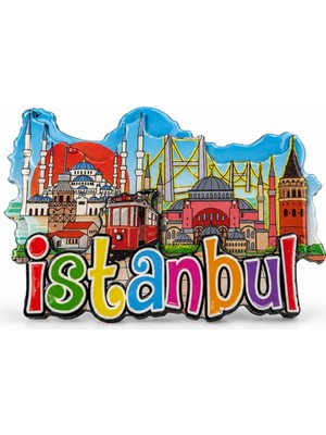 Xtrike Me Istanbul Temalı Ahşap Buzdolapı Süsü Magnet ALK5937