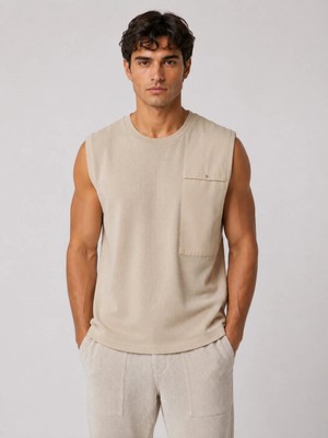 Gabardin Cep Detaylı Waffle Atlet