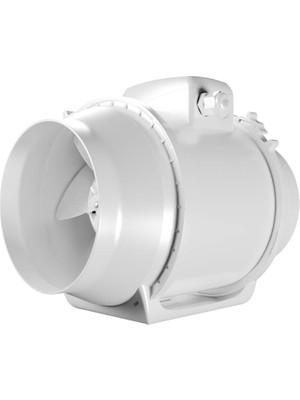 SeckinStore Blızzard 150 15CM  Beyaz Karışık Akışlı Kanal Tipi Fan Tek Parça Modern Tasarım