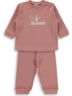 Civil Baby Tavşan Baskılı 6-18 Ay Pijama Takımı - Pembe