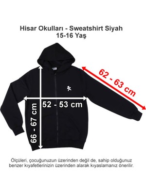 Hisar Okulları Sweatshirt Siyah 15-16 Yaş