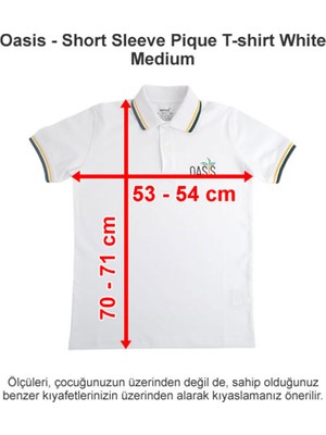 Oasis International School Short Sleeve Pique T-Shirt White M