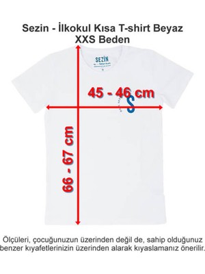 Özel Sezin Okulu Ilkokul Kısa T-Shirt Beyaz Xxs Beden