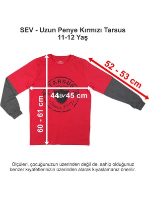 Sev Okulları Uzun Penye Kırmızı Tarsus 11-12 Yaş