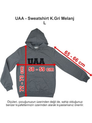 Üsküdar Amerikan Lisesi Sweatshirt Koyu Gri Melanj L