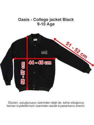 Oasis International School College Jacket Black 9-10 Age