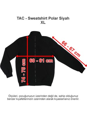 Özel Tarsus Amerikan Koleji Sweatshirt Polar Siyah Xl