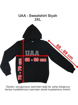 Üsküdar Amerikan Lisesi Sweatshirt Siyah 2 Iplik 3xl