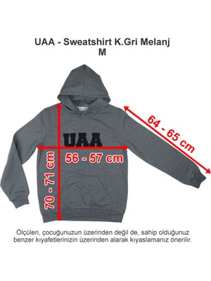Üsküdar Amerikan Lisesi Sweatshirt Koyu Gri Melanj M
