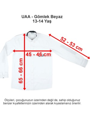 Üsküdar Amerikan Lisesi Gömlek Beyaz 13-14 Yaş