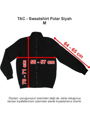 Özel Tarsus Amerikan Koleji Sweatshirt Polar Siyah M