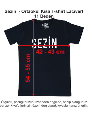 Özel Sezin Okulu Ortaokul Kısa T-Shirt Lacivert 11 Beden
