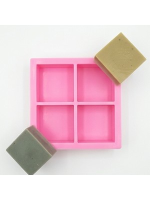 Karakız 4 Lü sabun Silikon Kalıp 6x6x3 Cm