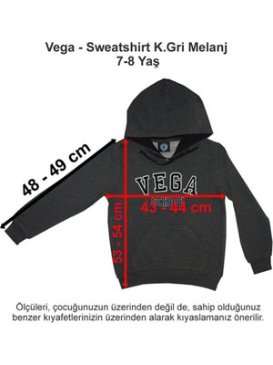 Vega Okulları Sweatshirt Koyu Gri Melanj 7-8 Yaş