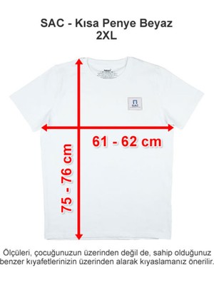 Sev Amerikan Koleji Kısa Penye Beyaz 2xl