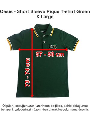 Oasis International School Short Sleeve Pique T-Shirt Green Xl