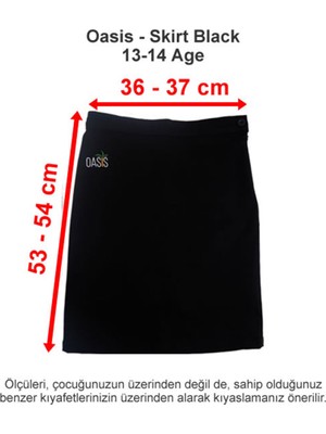 Oasis International School Skirt Black 13-14 Age