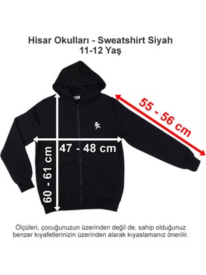 Hisar Okulları Sweatshirt Siyah 11-12 Yaş