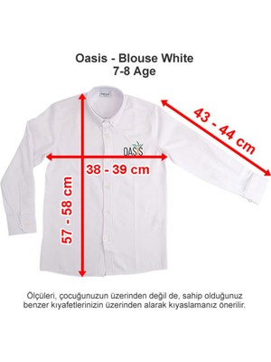 Oasis International School Blouse White 7-8 Age