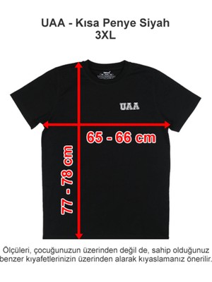 Üsküdar Amerikan Lisesi Kısa Penye Siyah 3 Xl