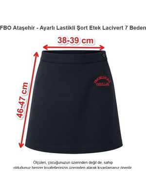 Fbo Ataşehir - Ayarlı Lastikli Şort Etek Lacivert 7 Beden