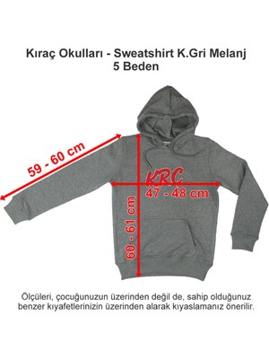 Kıraç Okulları Sweatshirt Koyu Gri Melanj 5 Beden