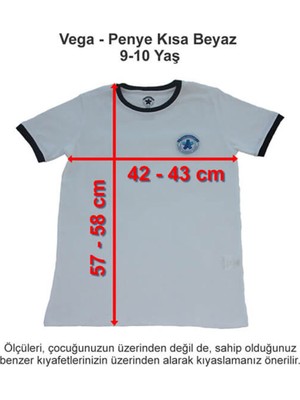 Vega Okulları Penye Kısa Beyaz 9-10 Yaş