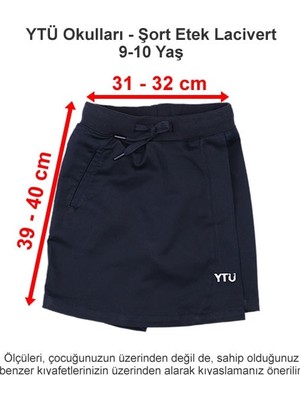 Ytü Okulları - Şort Etek Lacivert 9-10 Yaş