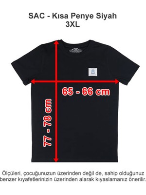 Sev Amerikan Koleji Kısa Penye Siyah 3xl