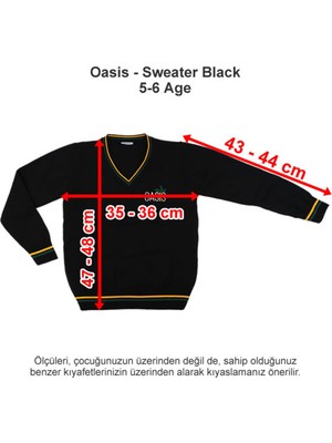 Oasis International School Sweater Black 5-6 Age