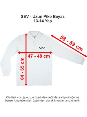 Sev Okulları Uzun Pike Beyaz 13-14 Yaş