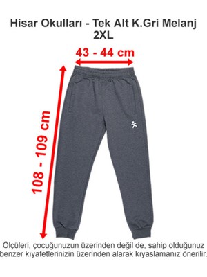 Hisar Okulları Tek Alt Koyu Gri Melanj 2xl