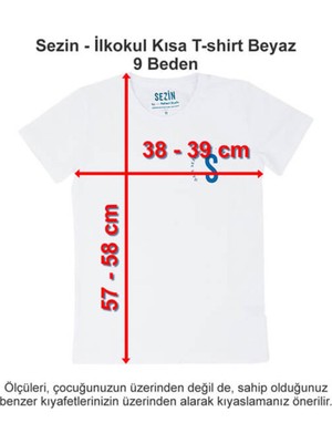 Özel Sezin Okulu Ilkokul Kısa T-Shirt Beyaz 9 Beden