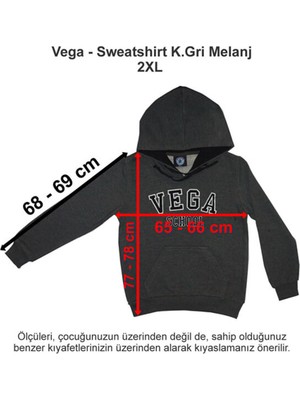 Vega Okulları Sweatshirt Koyu Gri Melanj Xxl