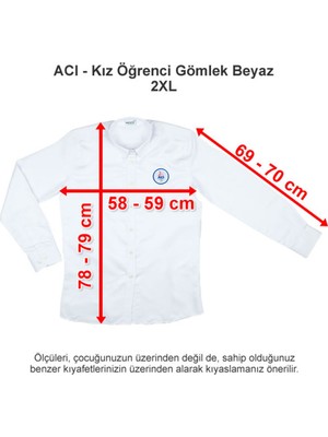 Özel Izmir Amerikan Koleji Kız Öğrenci Gömlek Beyaz 2xl