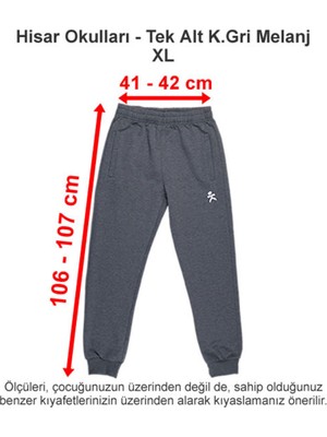 Hisar Okulları Tek Alt Koyu Gri Melanj Xl