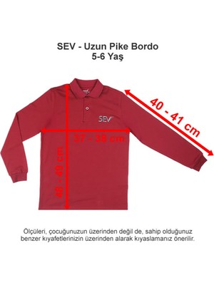 Sev Okulları Uzun Pike Bordo 5-6 Yaş