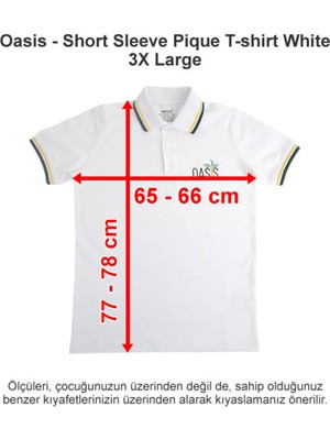 Oasis International School Short Sleeve Pique T-Shirt White 3xl
