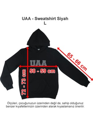 Üsküdar Amerikan Lisesi Sweatshirt Siyah 2 Iplik L