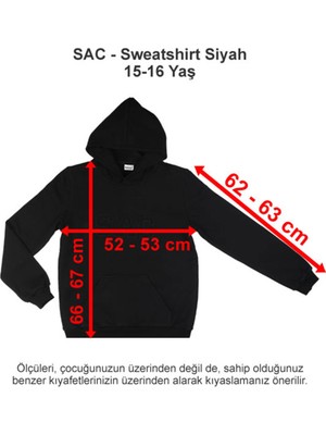 Sev Amerikan Koleji Sweatshirt Siyah 15-16 Yaş