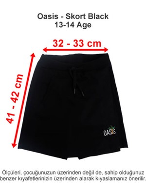 Oasis International School Skort Black 13-14 Age