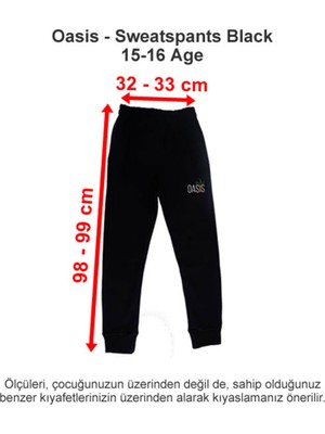 Oasis International School Sweatspants Black 15-16 Age