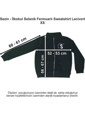 Özel Sezin Okulu Ilkokul Selanik Fermuarlı Sweatshirt Lacivert Xs Beden