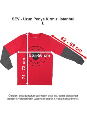 Sev Okulları Uzun Penye Kırmızı Istanbul L