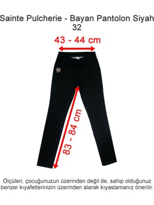 Sainte Pulcherie Bayan Pantolon Siyah 32